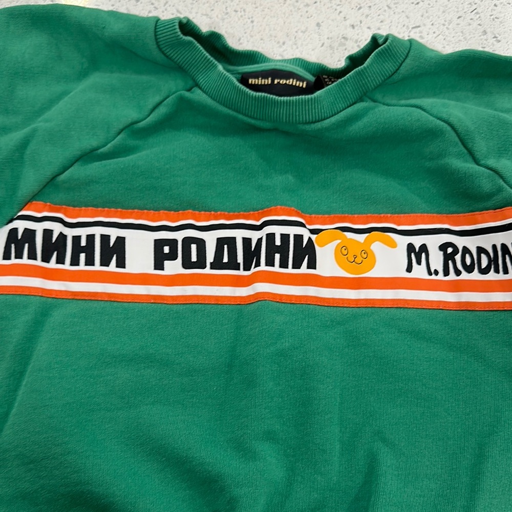 EUC Mini Rodini Green M.Rodini Sweatshirt - Picture 3 of 3
